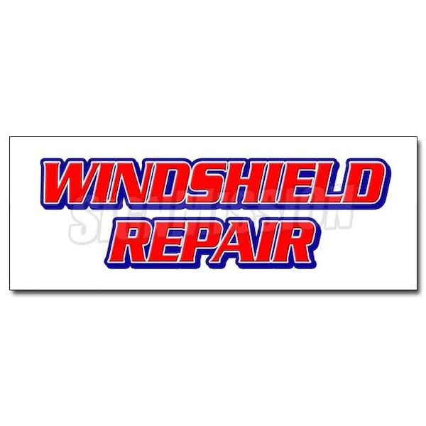 WINDSHIELD REPAIR DECAL sticker glass repair specialist automotive cars, D-36 Windshield Repair